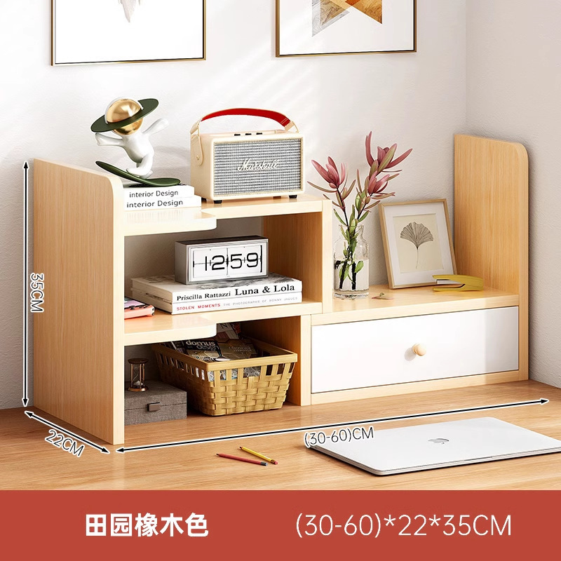 Escritorio de oficina estantería almacenamiento estante estudiante escritorio almacenamiento estante dormitorio escritorio simple multi-capa pequeña librería
