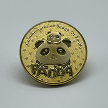 中国大熊猫浮雕动物镀银纪念币收藏工艺礼品牙仙子硬币金币纪念章