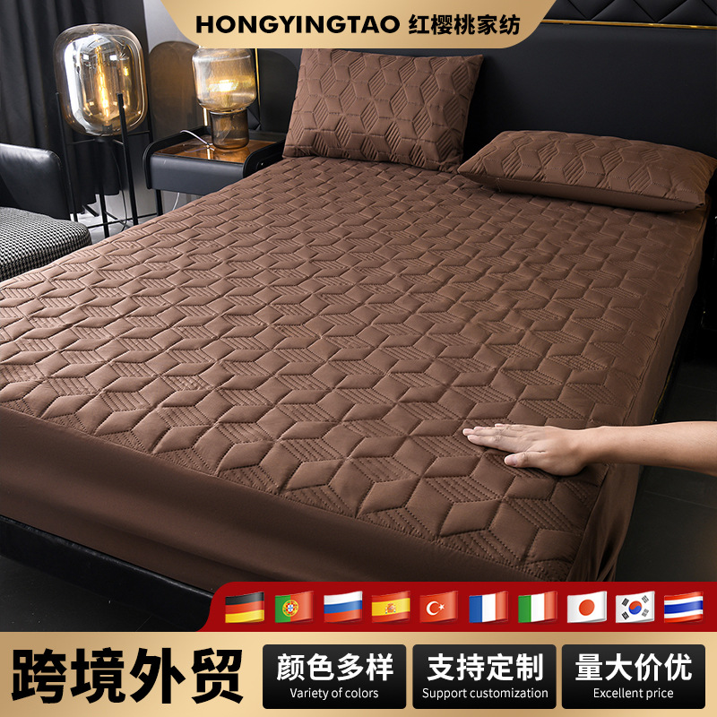 Cross-Border Amazon Specializes in Foreign Trade Quilted Thickened Waterproof Bed Sheet Diaper Bed Cover Simmons Protective Cover Wholesale
