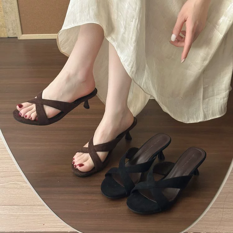 Женские летние босоножки на высоком каблуке 2025 года, европейская и американская мода, открытый носок, шпильки