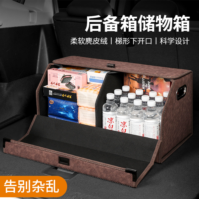 Capacious storage box for auto