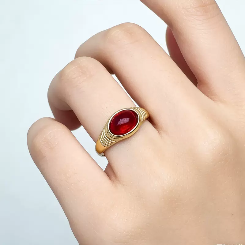 小众叠戴轻奢虎眼石纽带纹理闭口戒指女冷淡风复古高级感时尚指环