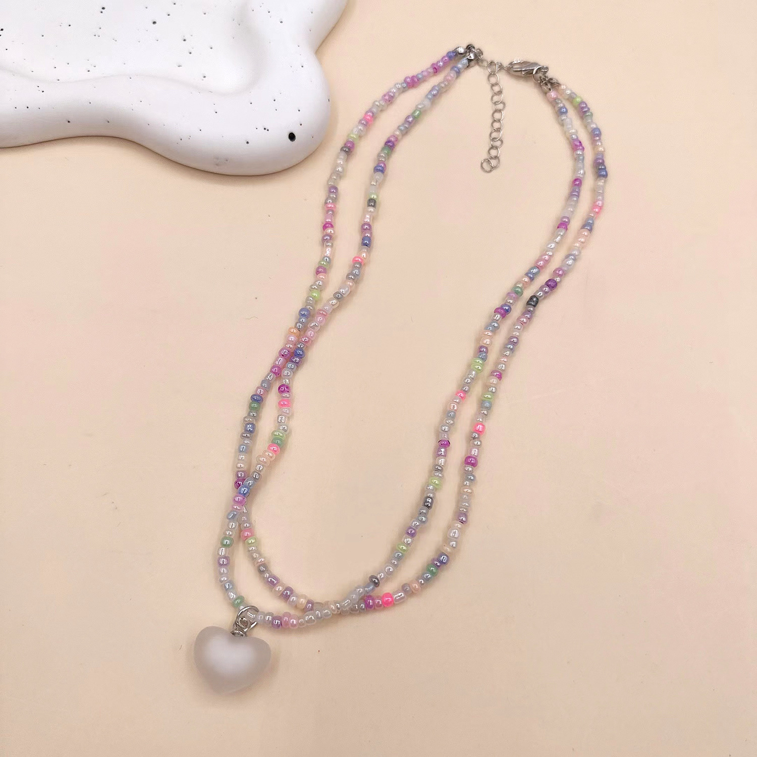 Retro necklace from pearl handmade