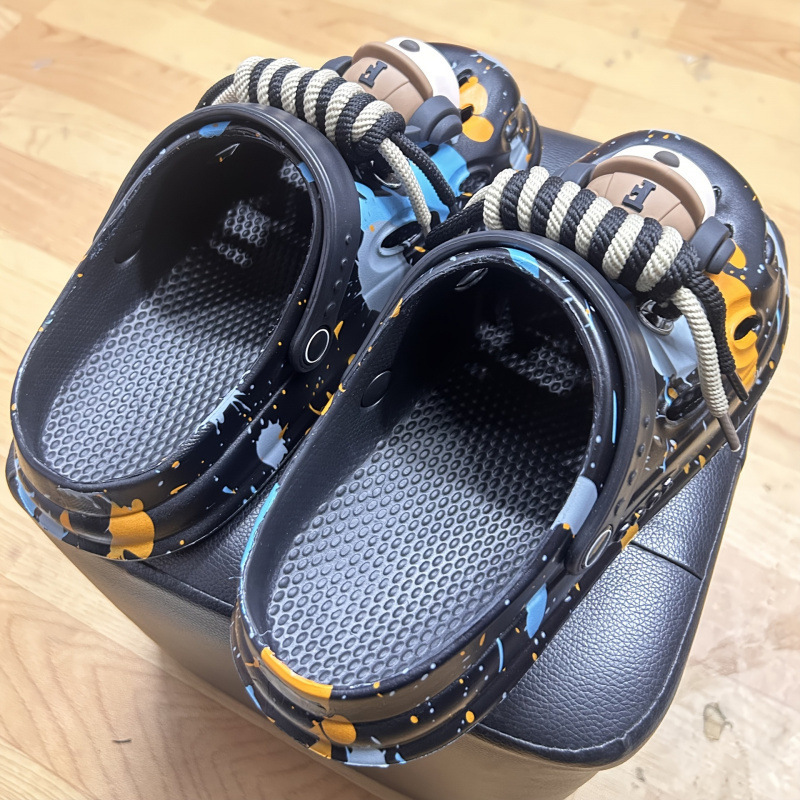 Men's Eva Clogs Cartoon Design Thick Sole Odors Thick-Soled Clogs for Men