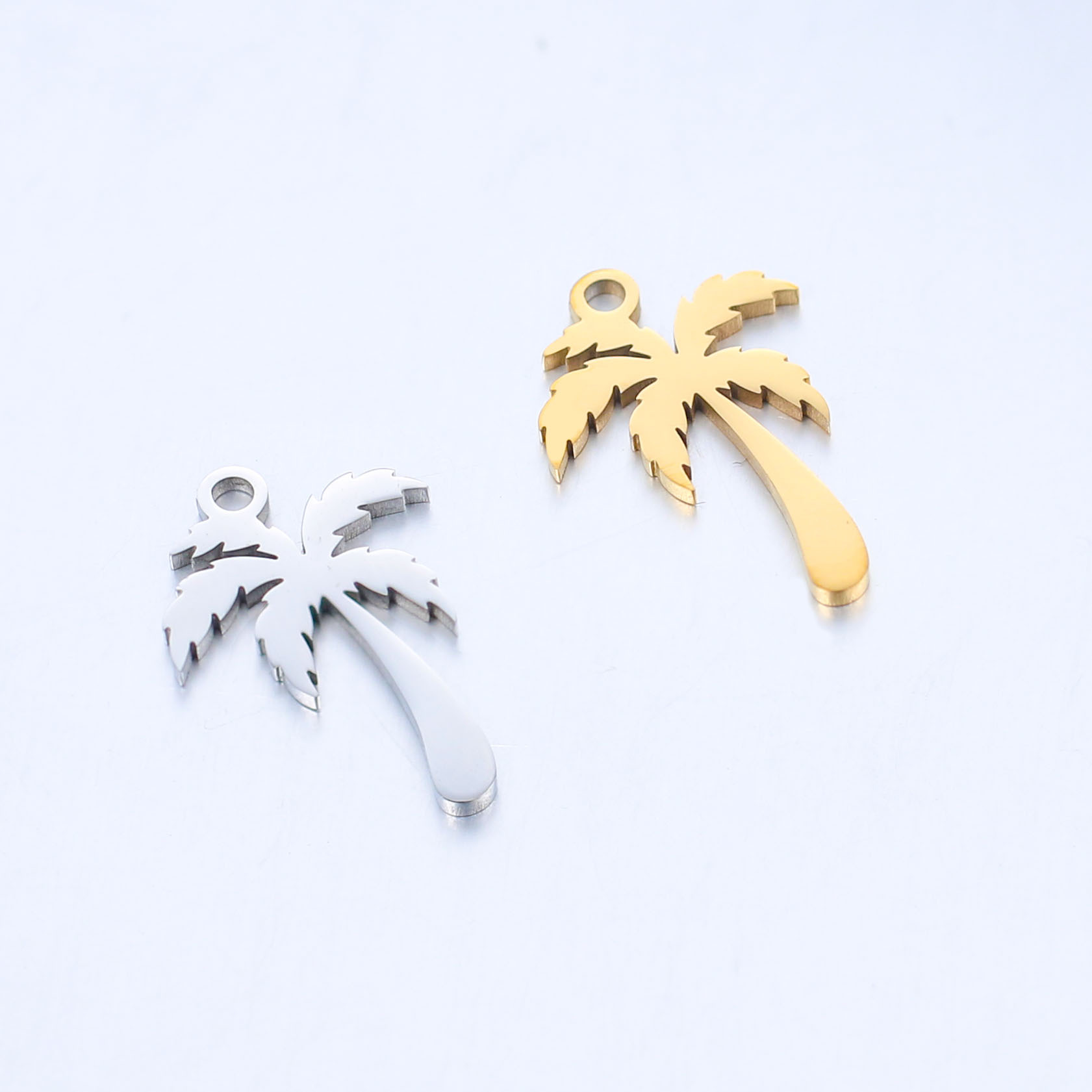 4g Weight Pendant Jewelry Making Type DIY Jewelry Accessories Classification 5 PCS/Package Quantity 304 Stainless Steel Material Coconut Tree Pattern Plating Design Vacation Style 5 PCS/Package 304 Stainless Steel Coconut Tree Pendant 1