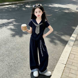 女童短裤套装夏季2026炸街夏装女大童短袖运动童装儿童休闲两件套