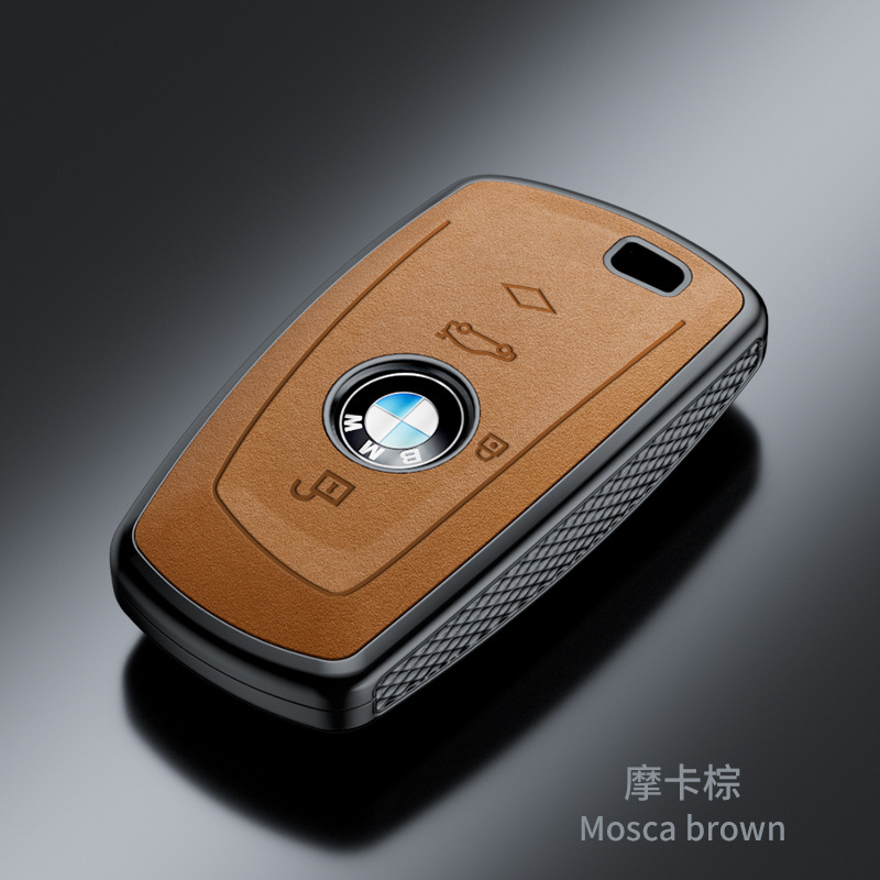 Suitable for Bmw X1/x2/x3/320li Key Cover 5 Series/3 Series/7 Series/525li Buckle Suede Business Case