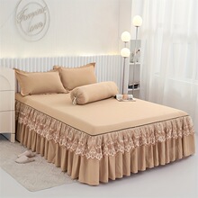 U 28904 Red Wedding Bed Skirt Set ϲ����ɫ��ȹ�׿羳��