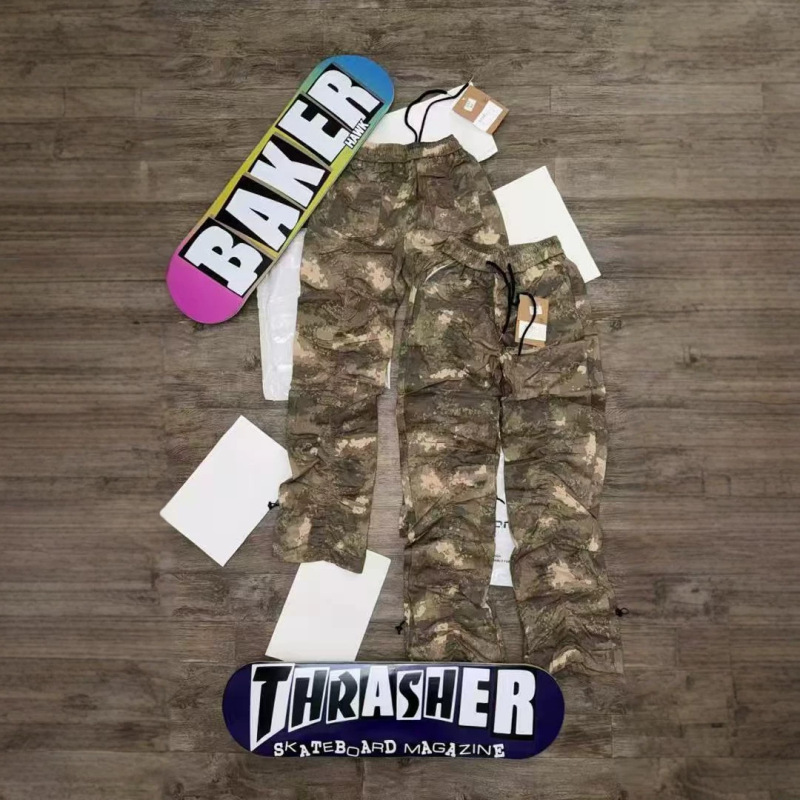 2026 New American High Street Camouflage Pleated Cargo Pants for Men, Trendy Brand Loose Casual Pants, Outdoor Tactical Style