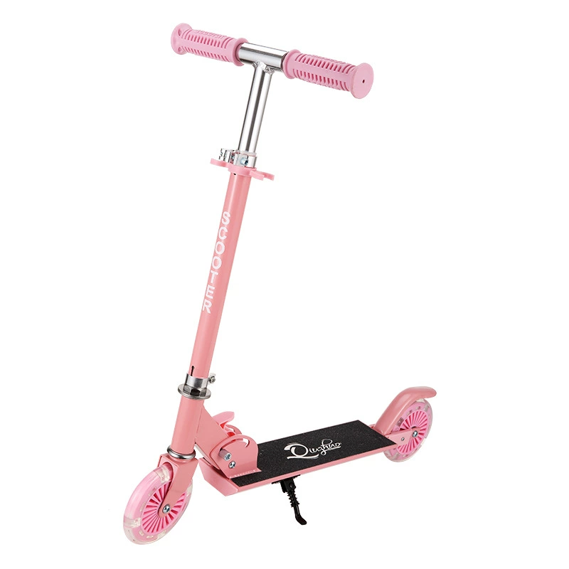 Children's metal scooter, folding walker pedalled