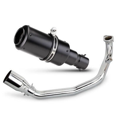 Suitable for Motorcycle Exhaust Modification Motorcycle exhaust pipe - gy6-front-section-all-black
