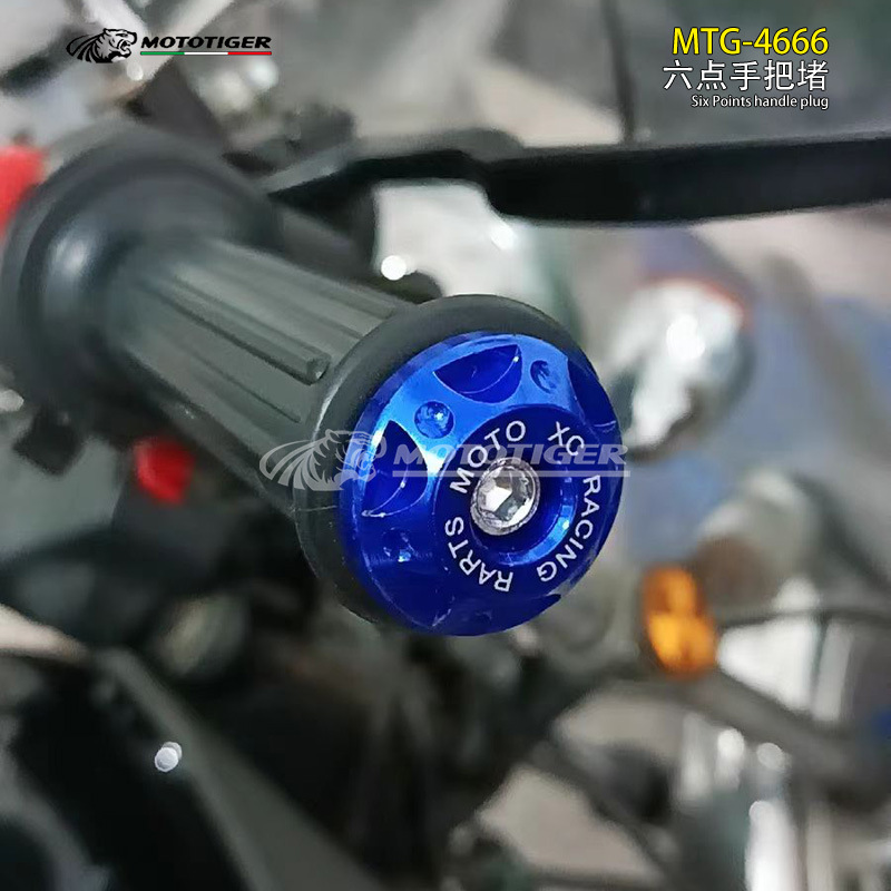 Motorcycle Universal Cnc Aluminum Alloy Handlebar End Caps Modification Accessories Decorative Handlebar Plugs Anti-Fall Handlebar Grips