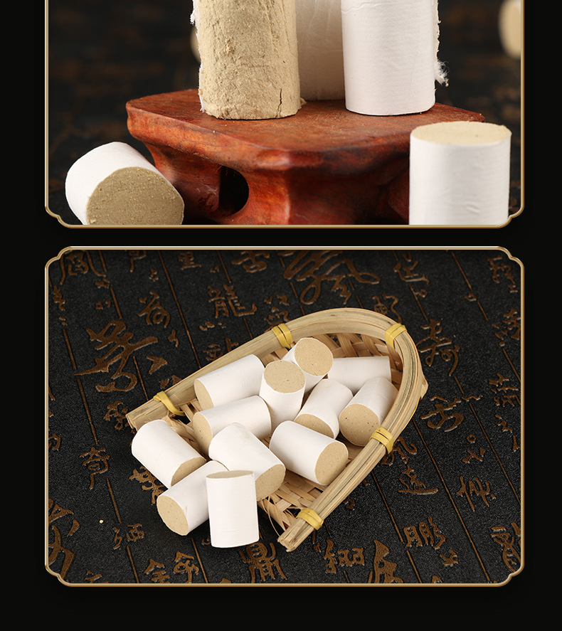 Three Year Aged Moxa Rolls Pure Mugwort Handheld Moxibustion Stick 30 to 1 Moxa Cones 54 Pieces details