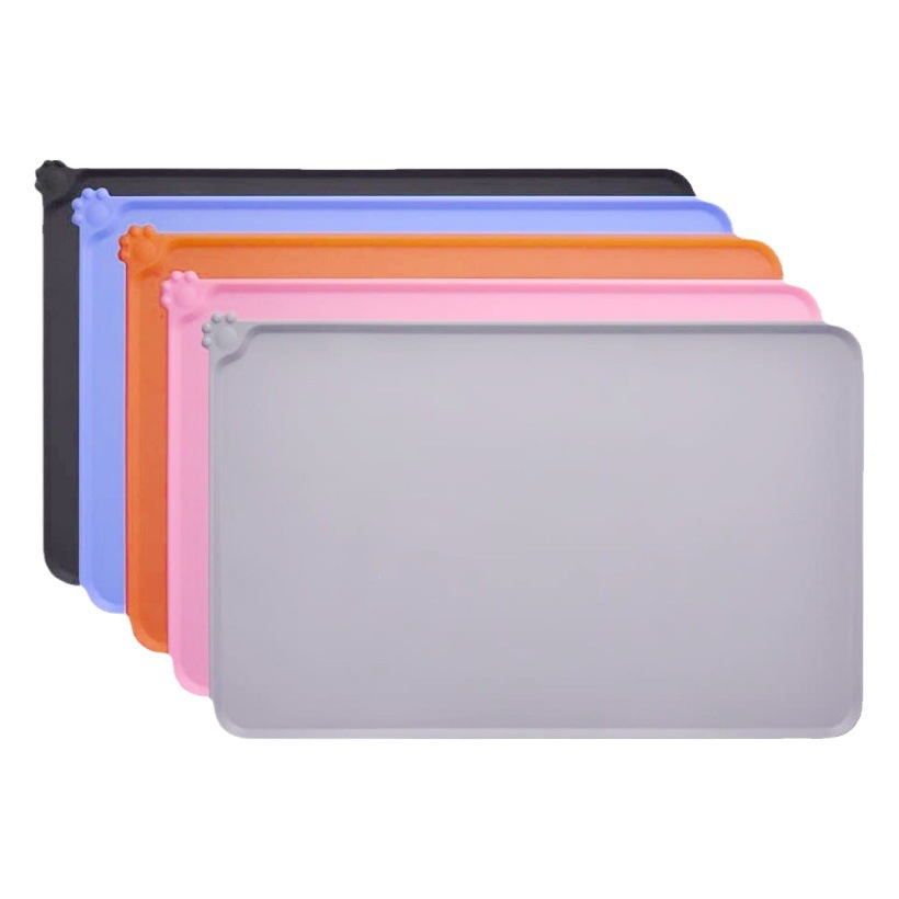 Mantel para mascotas grande de silicona fácil de limpiar, estera para mascotas para alimentación de gato y perro, estera para mascotas antideslizante e impermeable, estera para patas de gato y perro