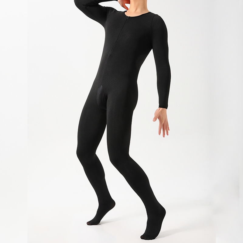 Extra Large Size fleece-lined Thickened Zipper Full Body Clothes Men's Warm Opening Free Strip Jj Sexy Pantyhose Extra Large Size fleece-lined Thickened Zipper Full Body Clothes Men's Warm Opening Free Strip Jj Sexy Pantyhose