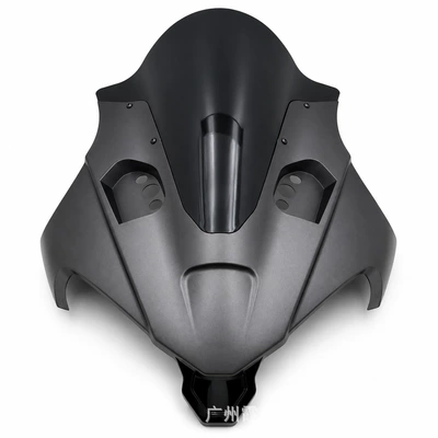 Motorcycle front windshield, CF450SR windshield modification, front - matte-gray-black