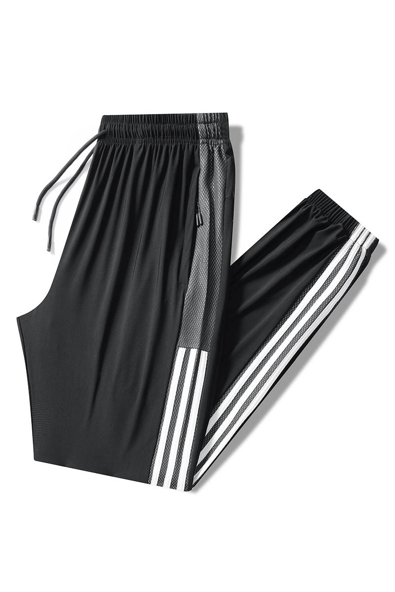Pantalones de secado rápido de talla grande 2022 pantalones de tres barras de seda de hielo de verano estilo casual suelto de fábrica al por mayor