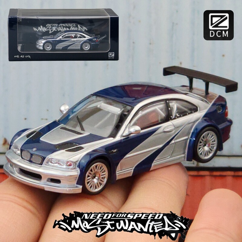 Dcm Need for Speed 1:64 Bmw M3 E46 Gtr Racing Car Miniature Model Scene Ornaments for Boys