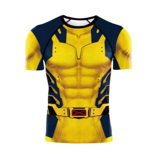 Marvel Wolverine 3D Quick Dry Compression Shirt Suitable for Men and Women Superhero Fitness Shirt Marvel Wolverine 3D Quick Dry Compression Shirt Suitable for Men and Women Superhero Fitness Shirt