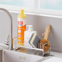 Stainless steel cross-border exclusive kitchen shelf without drilling draining rack kitchen shelf sponge draining rack