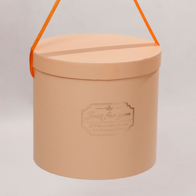 Día de San Valentín chino flor caja redonda cilindro portátil con cubo Mini cubo de la flor caja de regalo en stock