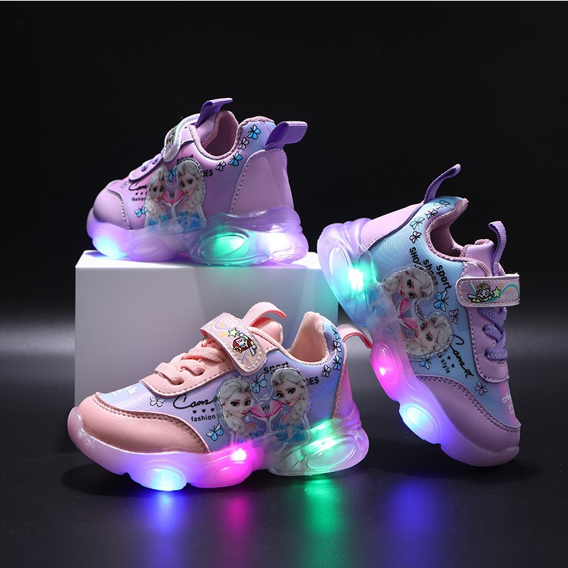 Ice and snow glowing shoes Aisha lightin...