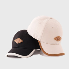 韩版新款儿童帽子ins宝宝鸭舌帽包边KUKUJI字母棒球帽夏季遮阳帽