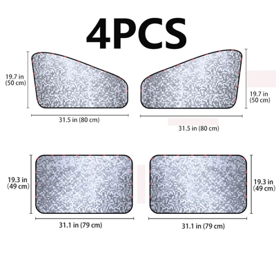 Cross-Border New Magnetic Privacy Car Window Cover Sunshade Blackout Mosaic Camping Curtain Insulated Car Sunshade (Sun shade) - mosaic-magnetic-window-shades-782cm-length-x-483cm-width-4-piece-set-front-driver-passenger-rear-row