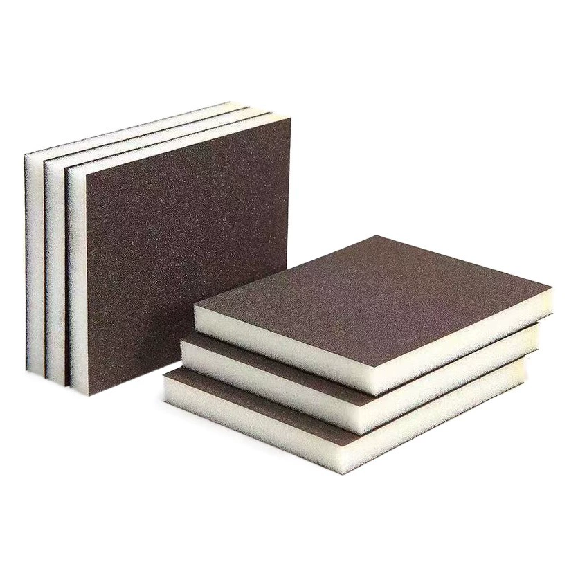 В наличии оптом двухсторонняя губка наждачная бумага 100*120 мм Swiss SIA синяя Двусторонняя губка песочный блок 60-3000 #