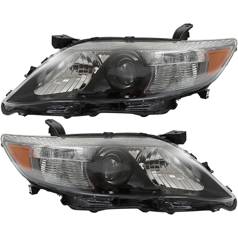 Adecuado para Toyota Camry original estándar americano faro 10-11 Camry negro semi-montaje faro