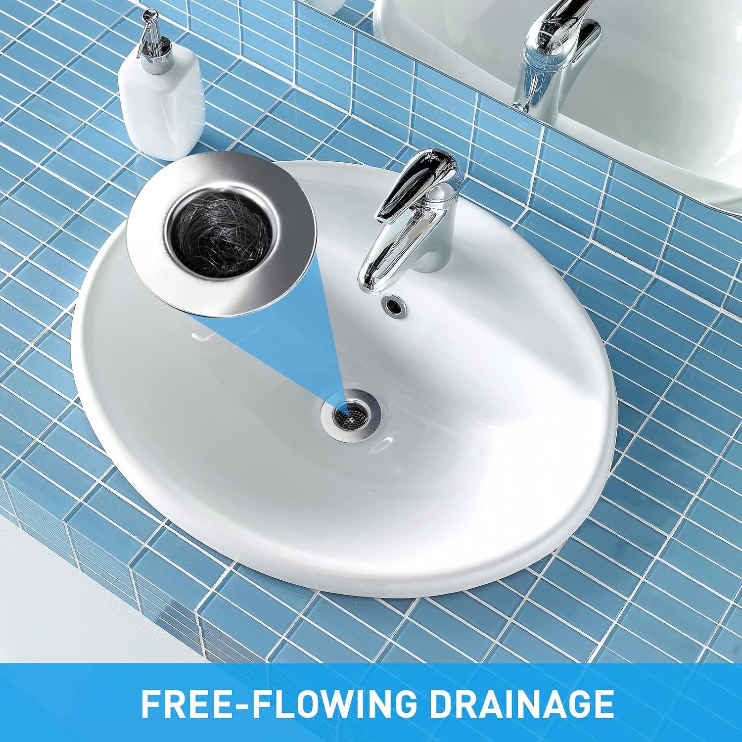 Cross-border 304 stainless steel conical filter screen, bathroom sink floor drain face basin sewer pipe anti-blocking filter screen