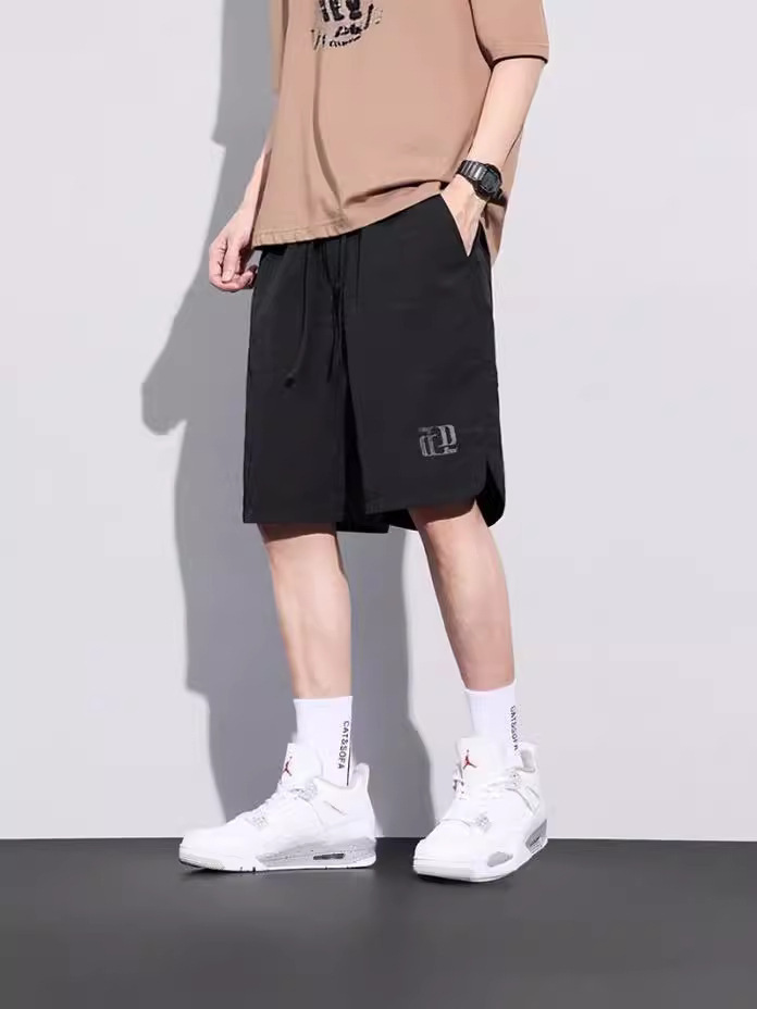 2025 새로운 남성 여름 캐주얼 반바지 속건성 얼음 실크 작업복 다목적 패션 스트레이트 레그 루즈 반바지
