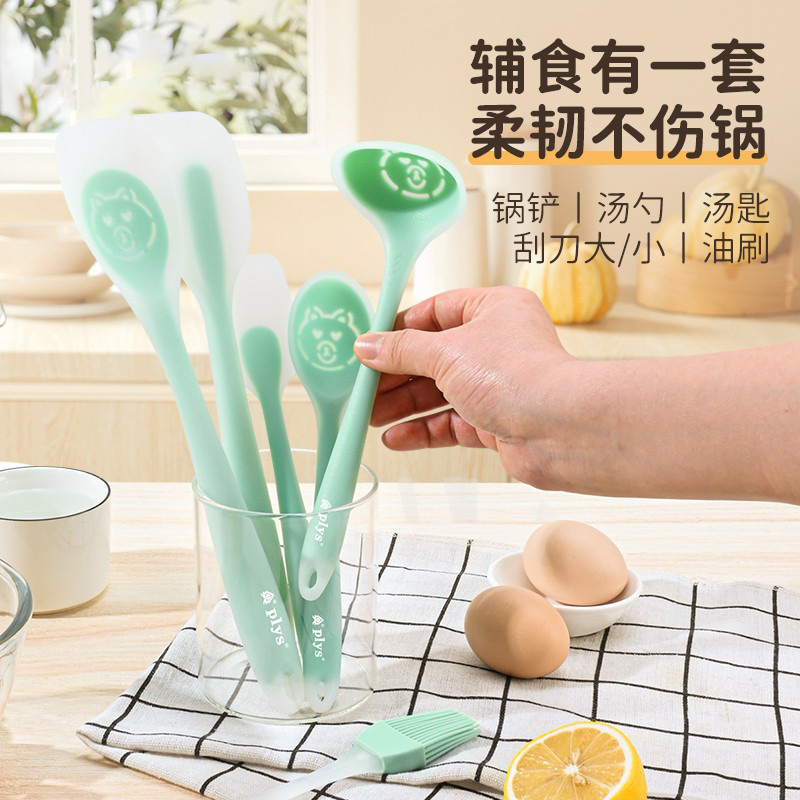 外国貿易の新しいクリエイティブなシリコンキッチン用品の完全なセットノンスティック家庭用高温耐性スパチュラとスプーンの組み合わせセット卸売|undefined
