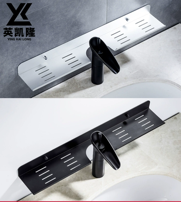 Free punching toilet faucet, wall hanging toilet toilet toilet, bathroom mirror in front of the bathroom mirror, storage shelf