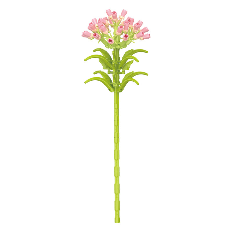 钻马积木花永生花束抱抱桶仿真花小颗粒积木DIY玩具七夕女生礼物|undefined