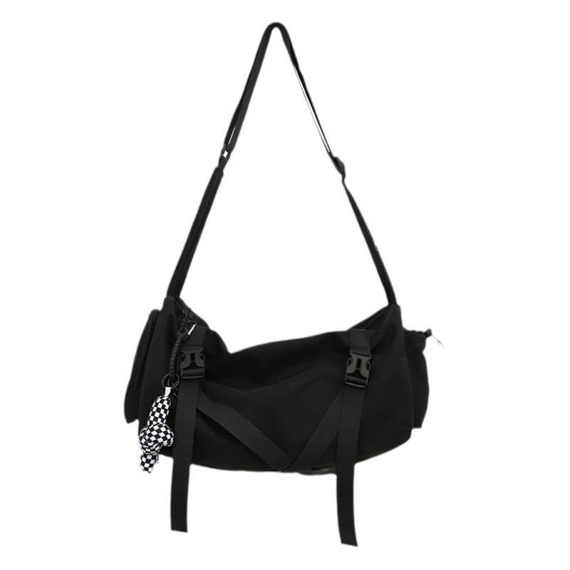 Bolso de hombro individual para hombre y mujer, bolso cruzado con correa ancha para el hombro estilo japonés, mochila deportiva de gran capacidad para hombre y mujer.