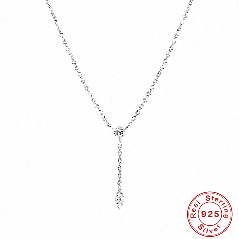 925 Sterling Silver Material Geometric Pattern Women's Gender Plating Design 1 Piece 925 Sterling Silver Geometric Pendant Necklace