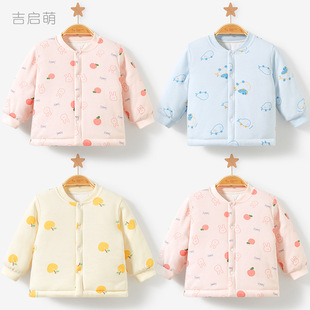Children's cotton-padded jacket spring and autumn and winter baby warm thin cotton jacket boys and girls cotton-padded winter coat baby coat