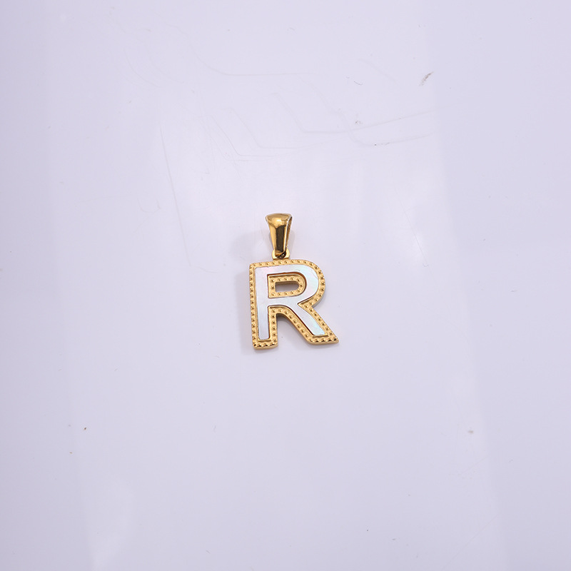 Nuevo caliente 26 letras inglesas collar pulsera colgante de acero titanio personalidad letras goteando accesorios colgante