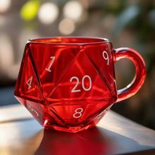 �羳Dragons Rainbow D20 Dice Mug ��֮�ʺ�D20���Ӳʻ沣����