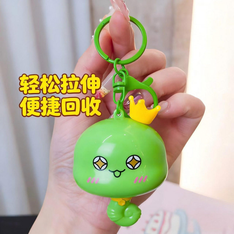 卡通蛇卷尺钥匙扣萌趣可爱小巧便携迷你便携学生文具创意礼品批发