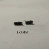 Black earrings, four-leaf clover, 10mm