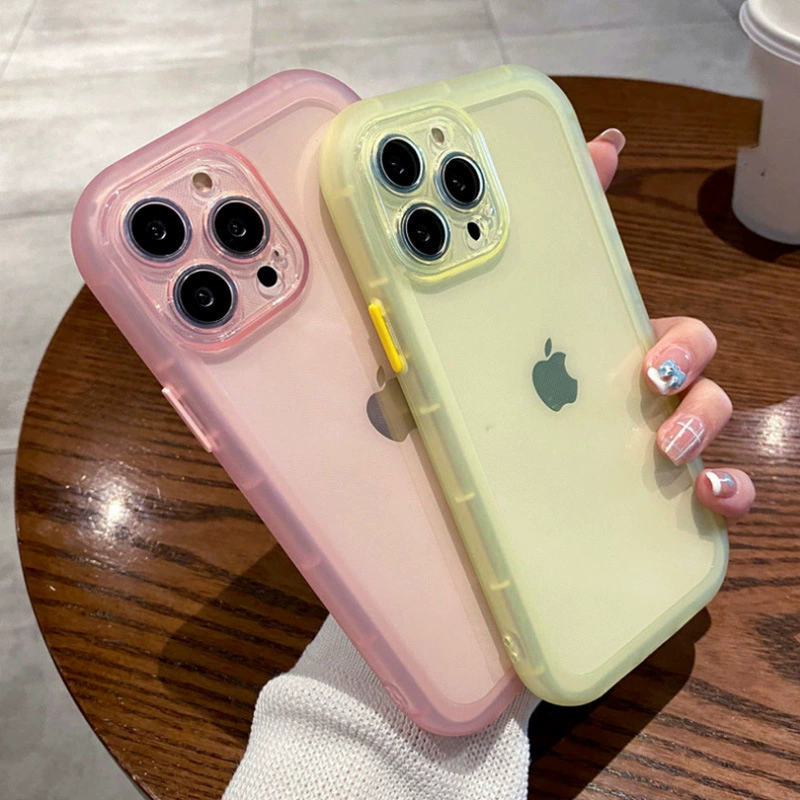 IPhone14 цвет конфеты, 15 подушка воздуха чехол с воздуха для xr apple 13promax маленькая толстушка контрастный цвет защитный чехол