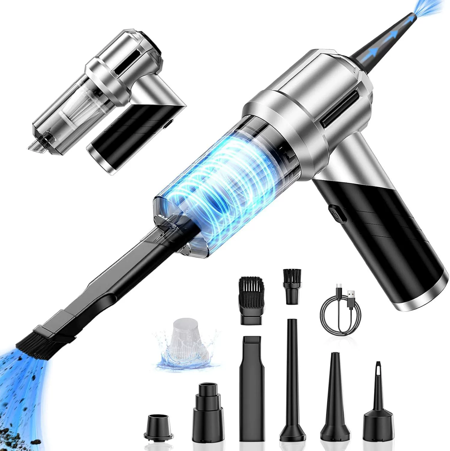 Автомобильный пылесос бесщеточный мотор пылесос складной ручной большой мощности многоцелевой пылесос вакуум через границу