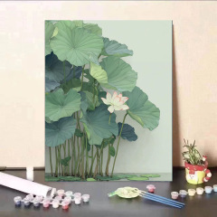新しい蓮デジタル油絵 diy 手描き癒し減圧高価値顧客装飾絵画アクリル絵の具