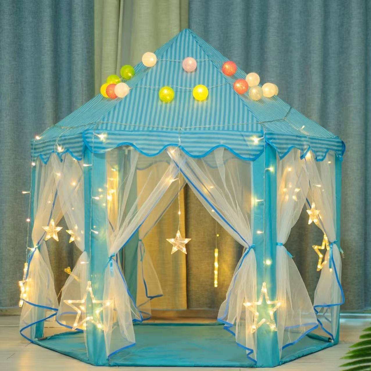 Carpa de niños para niños niñas hexagonal tela de tela de tela