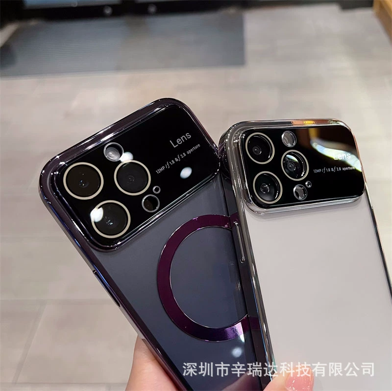 Чехол для телефона (Apple) совместим с iPhone 14 — магнитная беспроводная зарядка, защита камеры