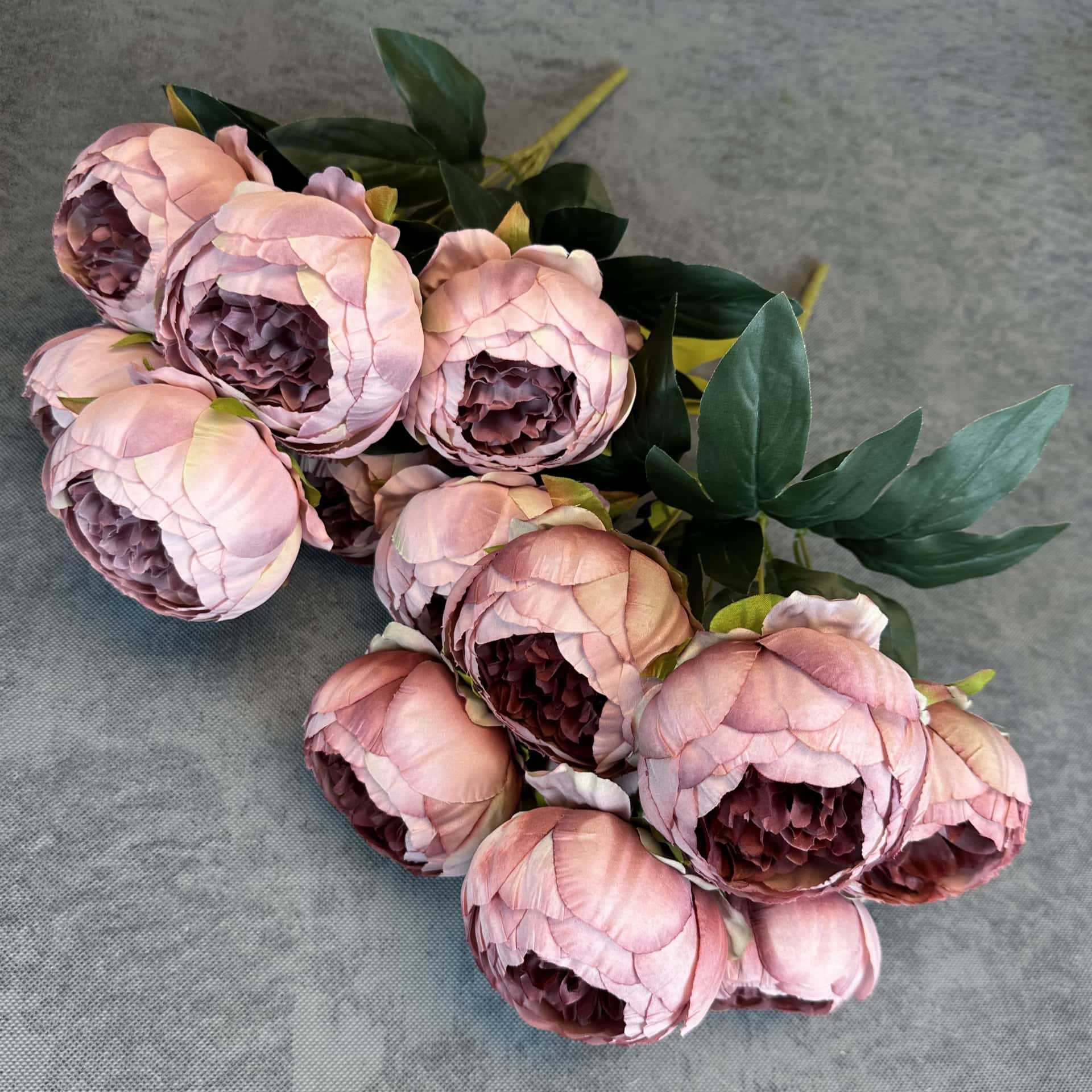 Simulación de 7 flores de peonía decoración de boda decoración de flores de seda hechas a mano transfronterizas adornos de flores falsas al por mayor