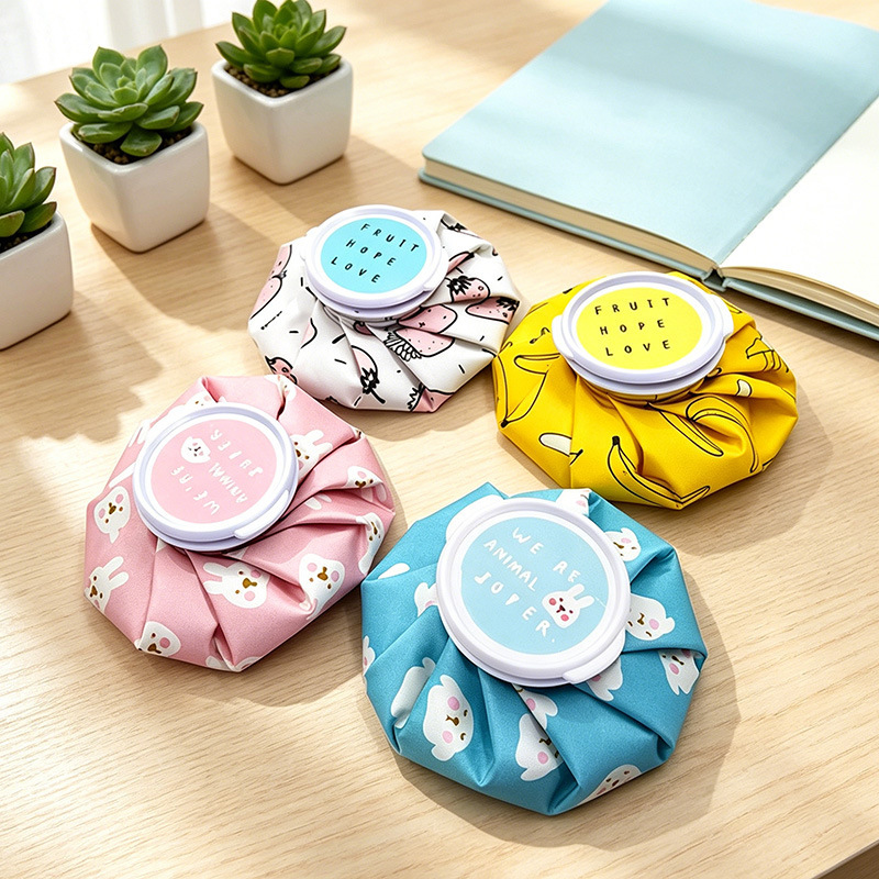 Cartoon Water-Filled Cold Compress Bag for Sprain Therapy, Cooling Fabric Ice Pack, Portable Foldable Cold Compress Ice Pack for Outdoor Use