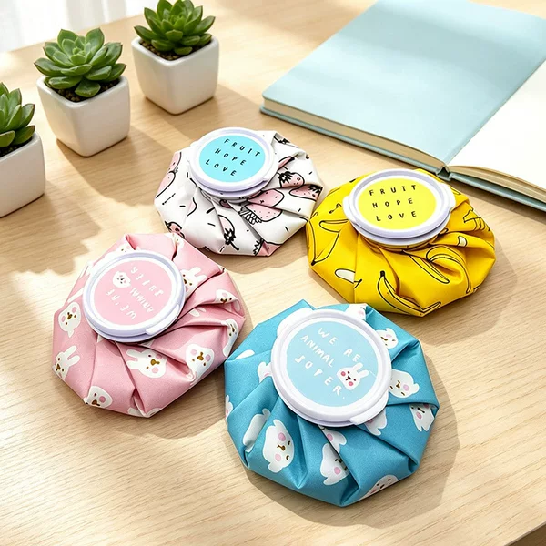 Cartoon Water-Filled Cold Compress Bag for Sprain Therapy, Cooling Fabric Ice Pack, Portable Foldable Cold Compress Ice Pack for Outdoor Use